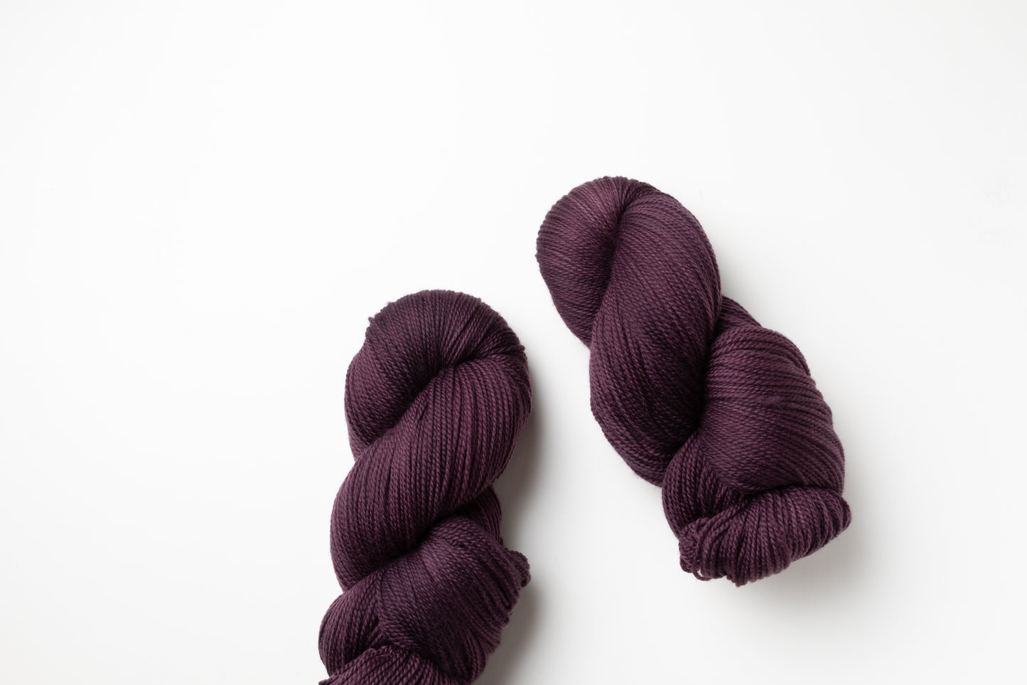 Dark purple hand dyed yarn
