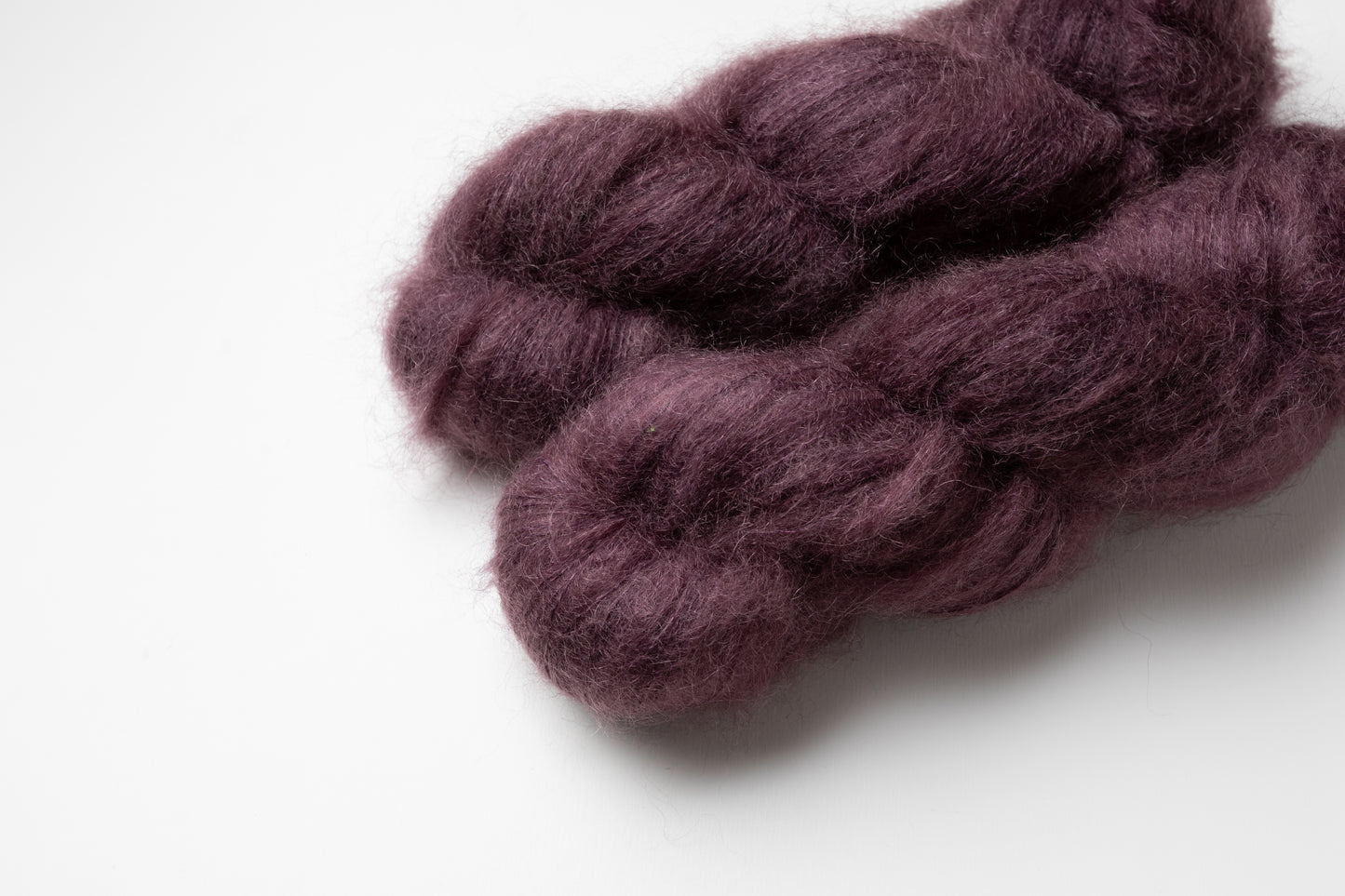 Dark purple hand dyed yarn