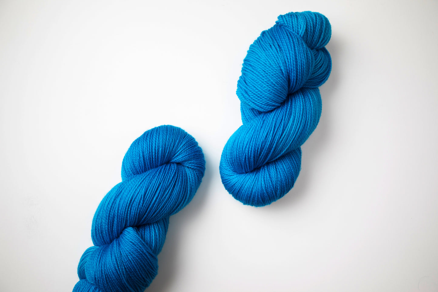 blue hand dyed yarn