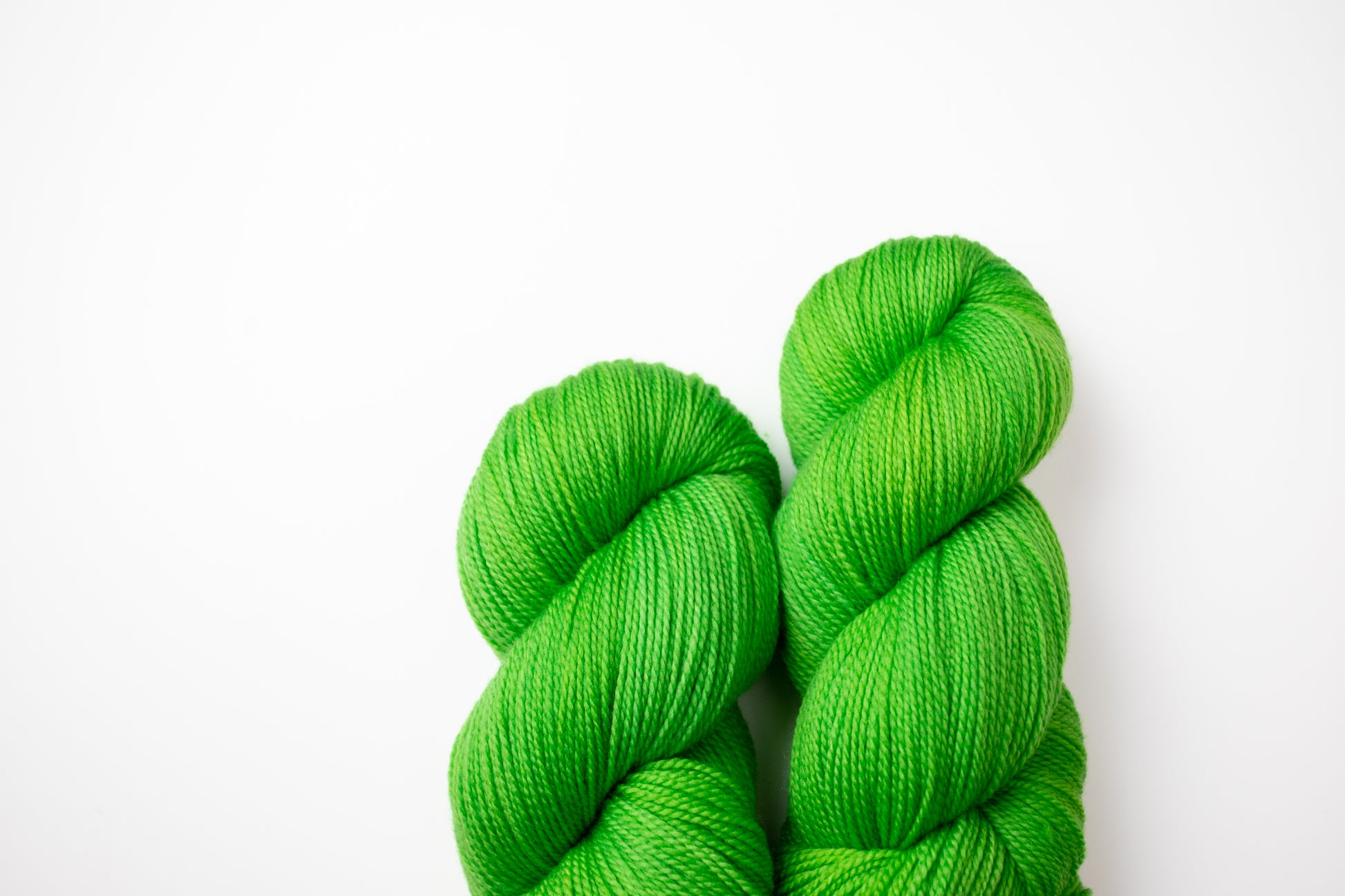 yellow green  hand dyed yarn