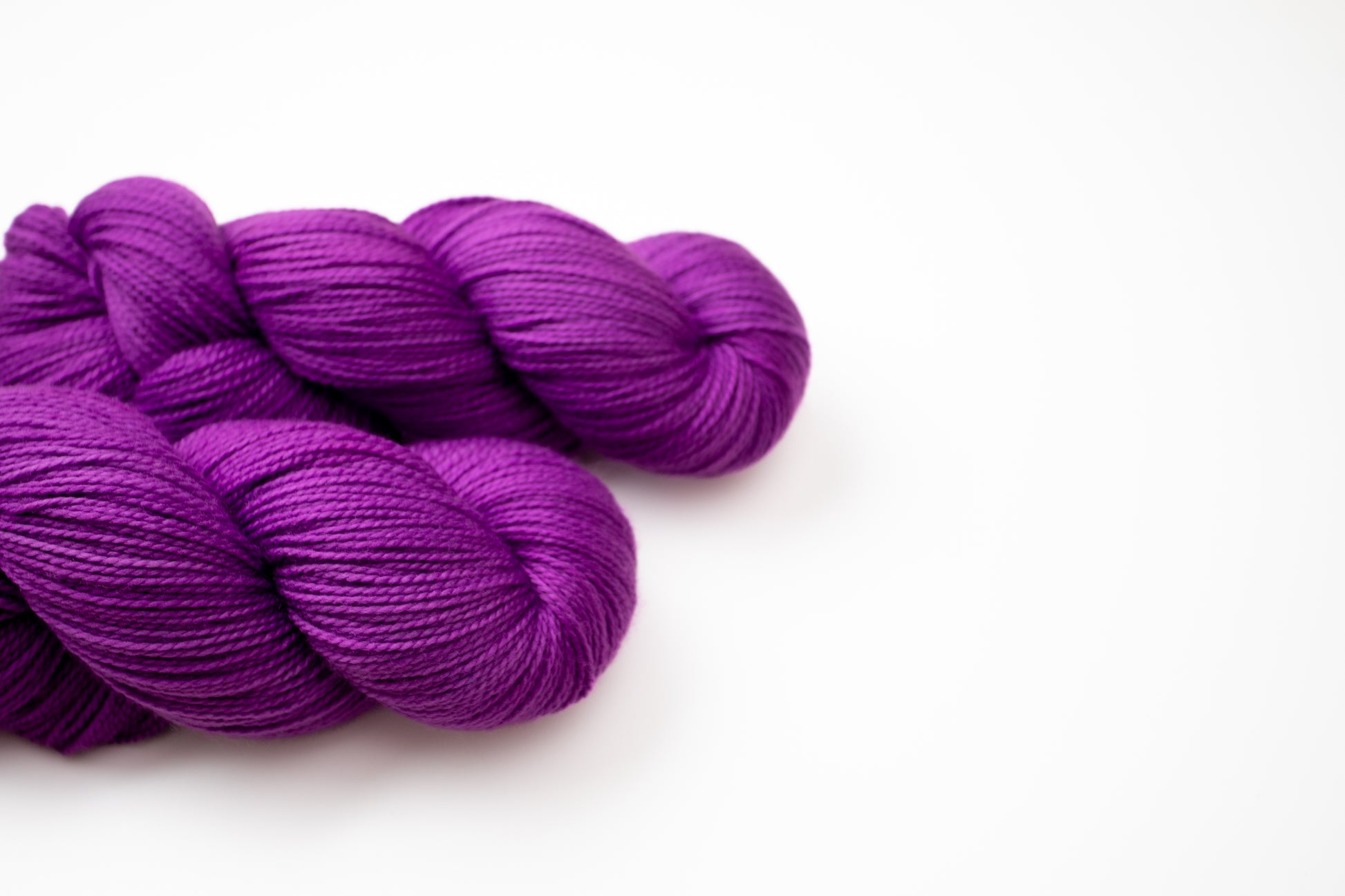 purple hand dyed yarn