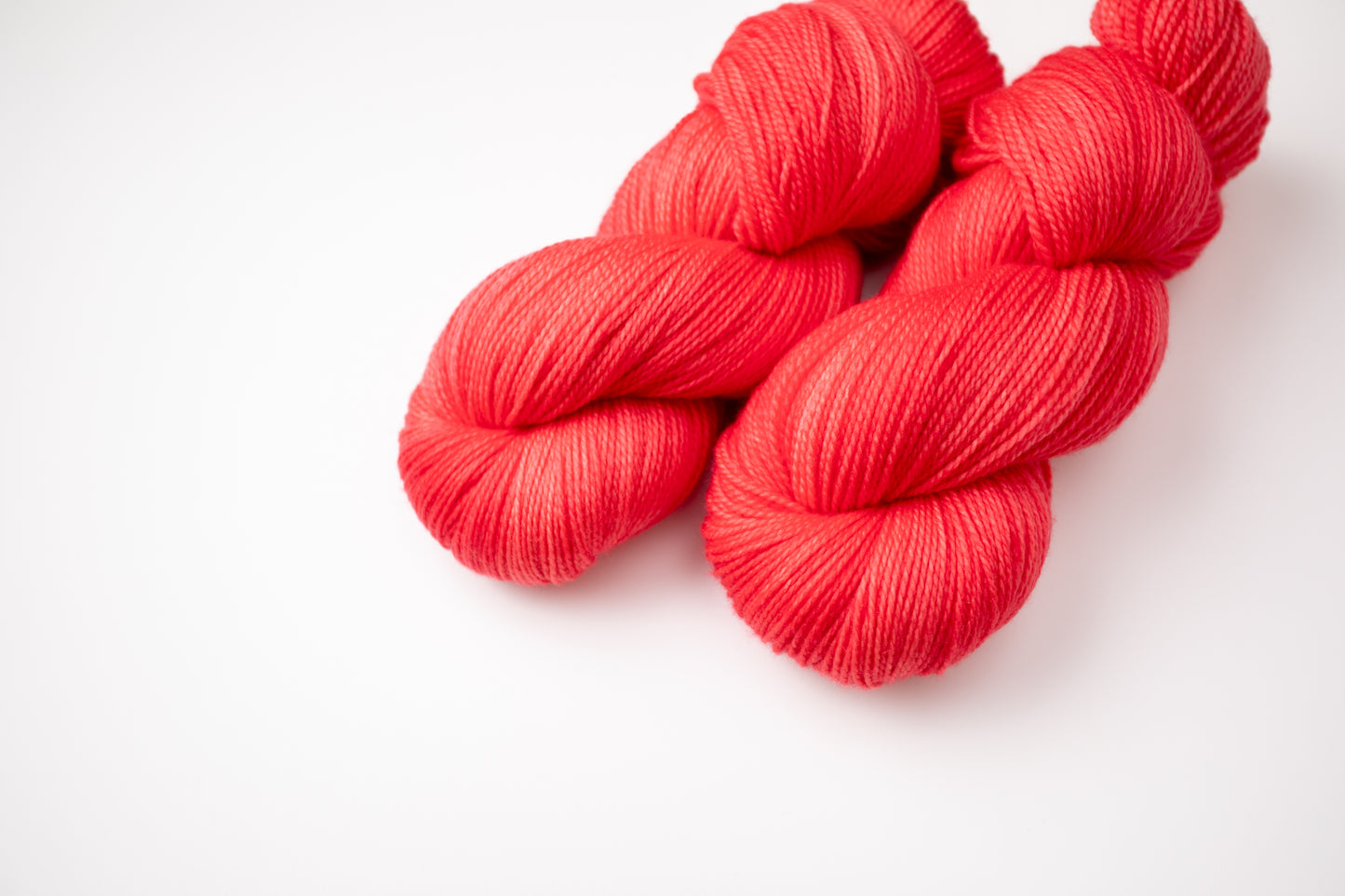 red hand dyed yarn