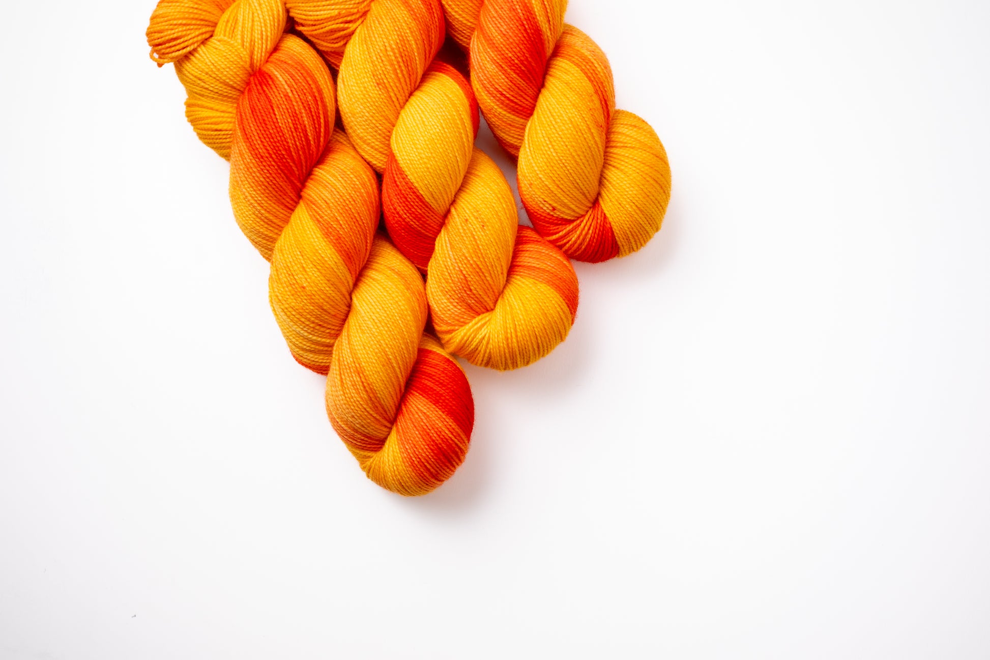 yellow hand dyed yarn