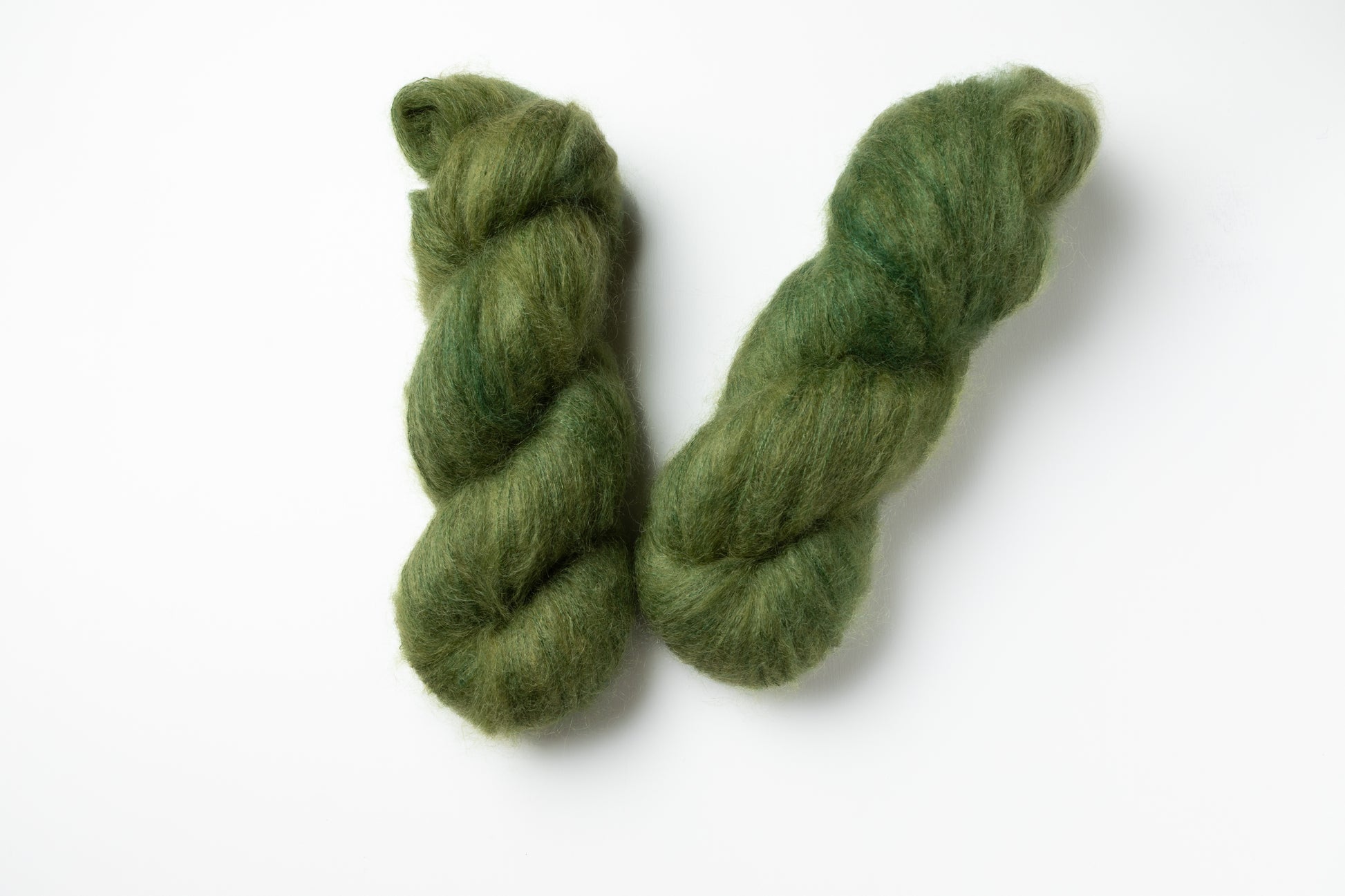 dark green kid mohair