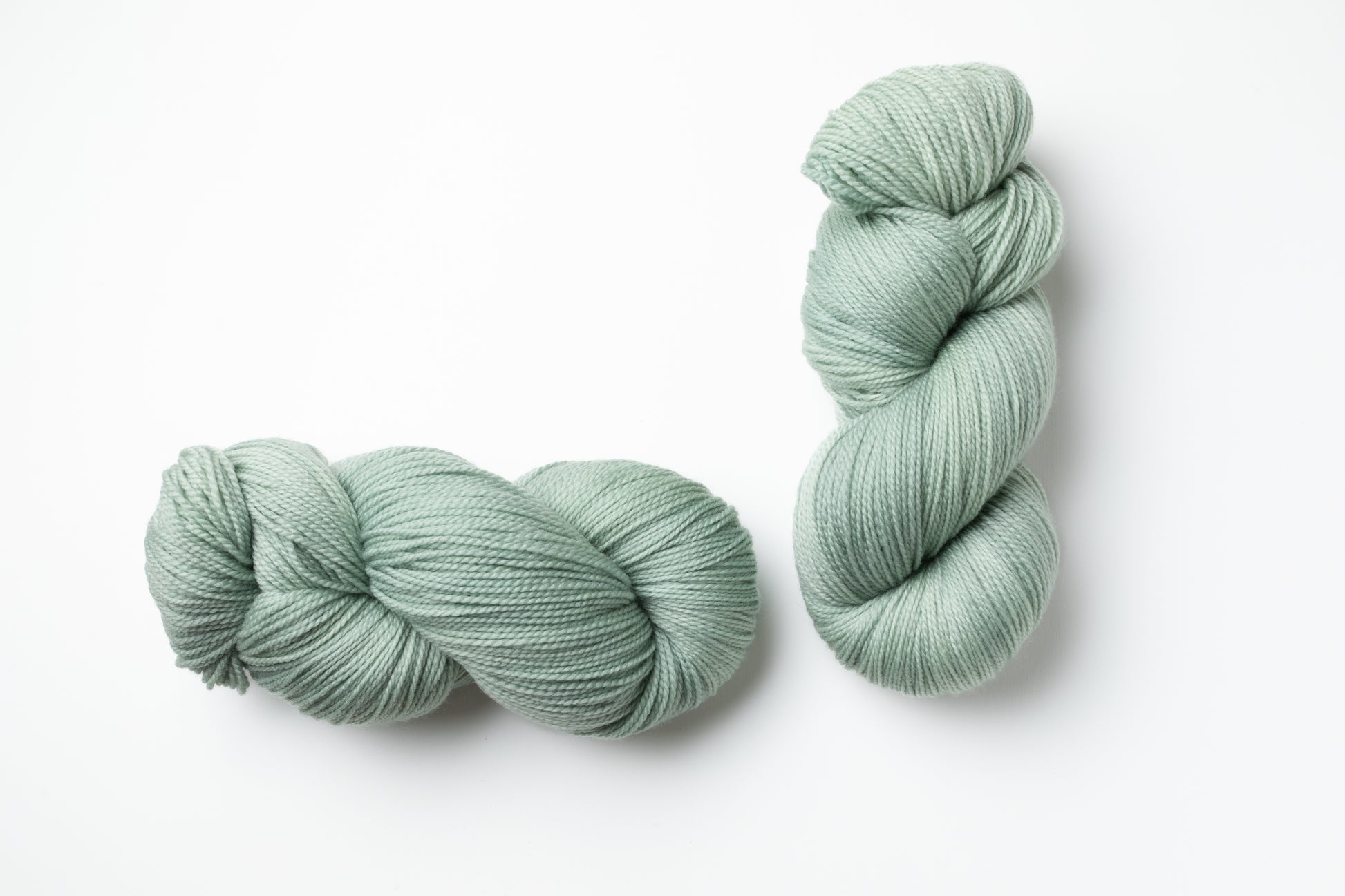 green hand dyed yarn