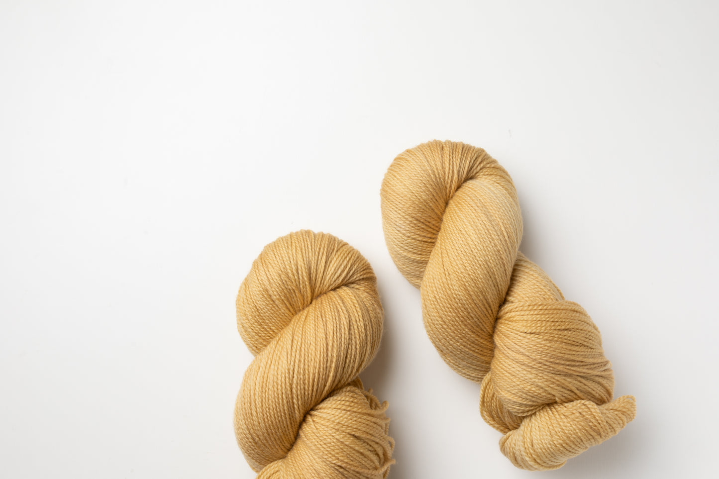 yellow hand dyed yarn