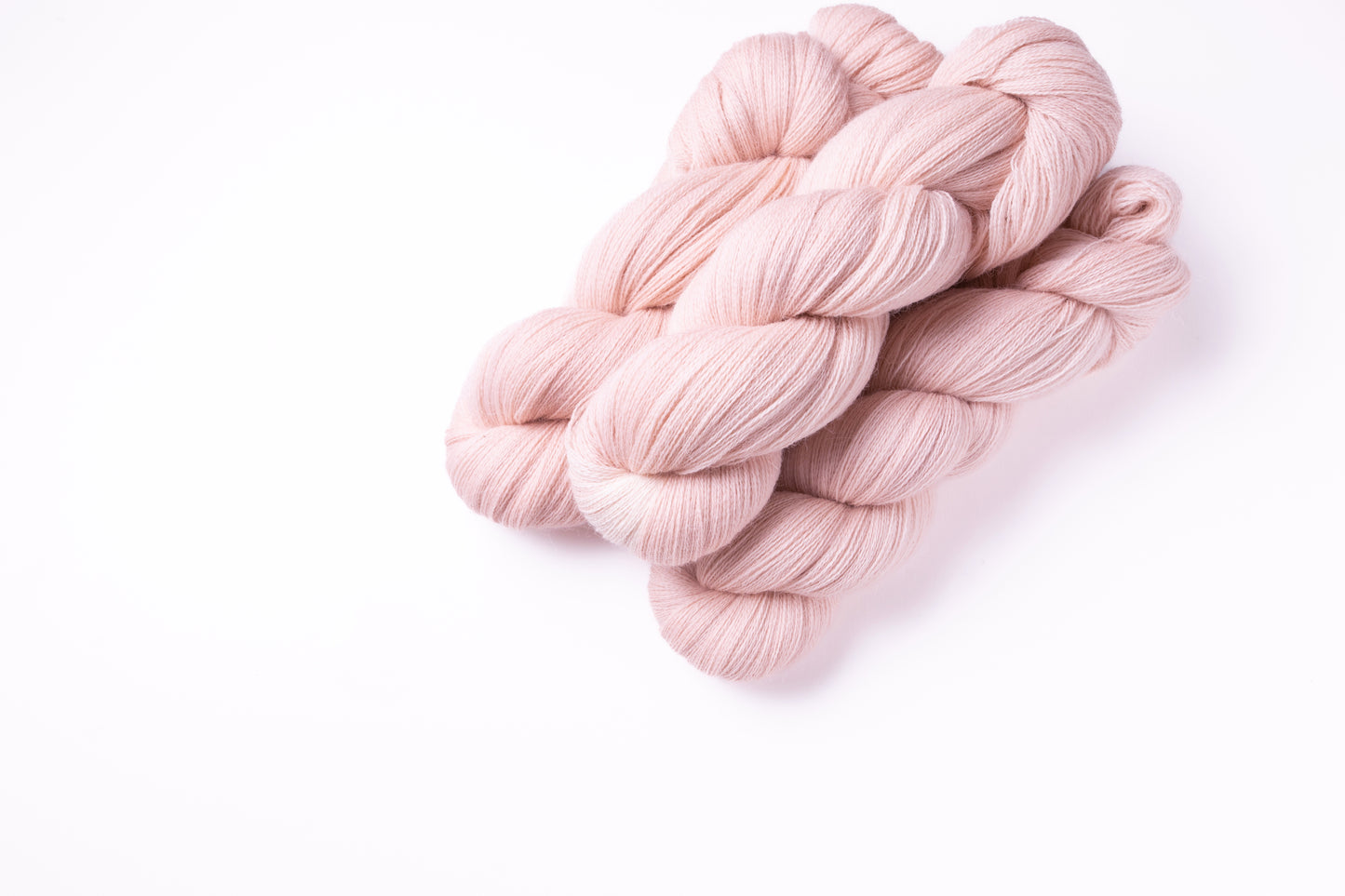 pink hand dyed yarn