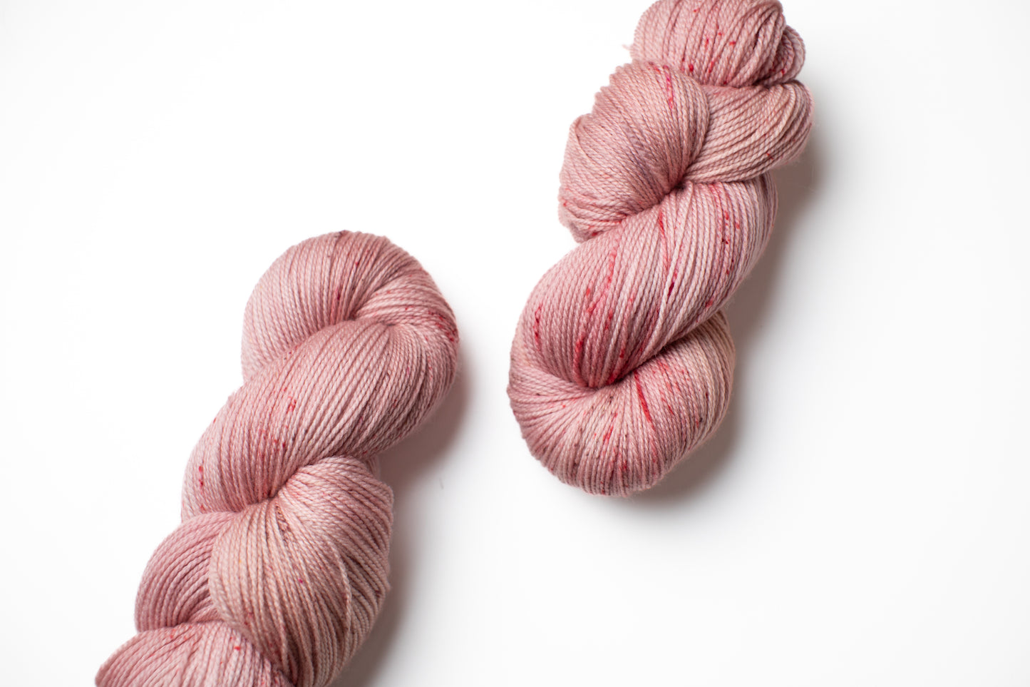 pink hand dyed yarn