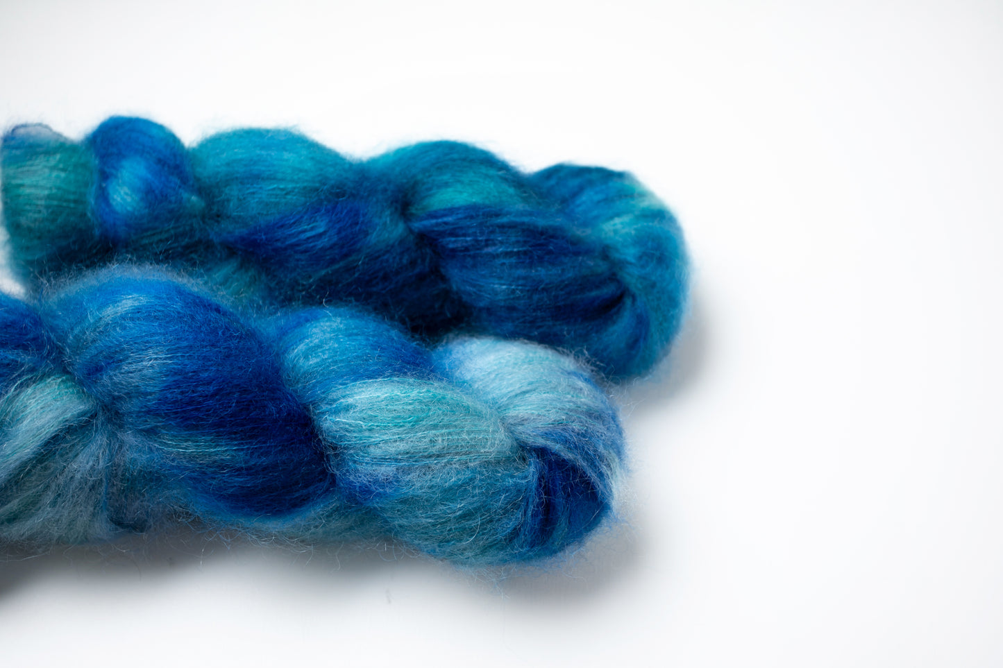 blue hand dyed yarn