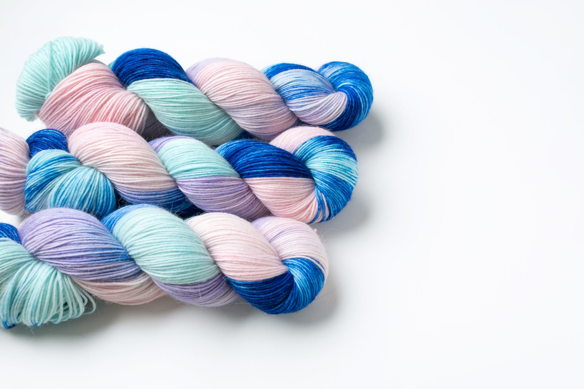 blue hand dyed yarn