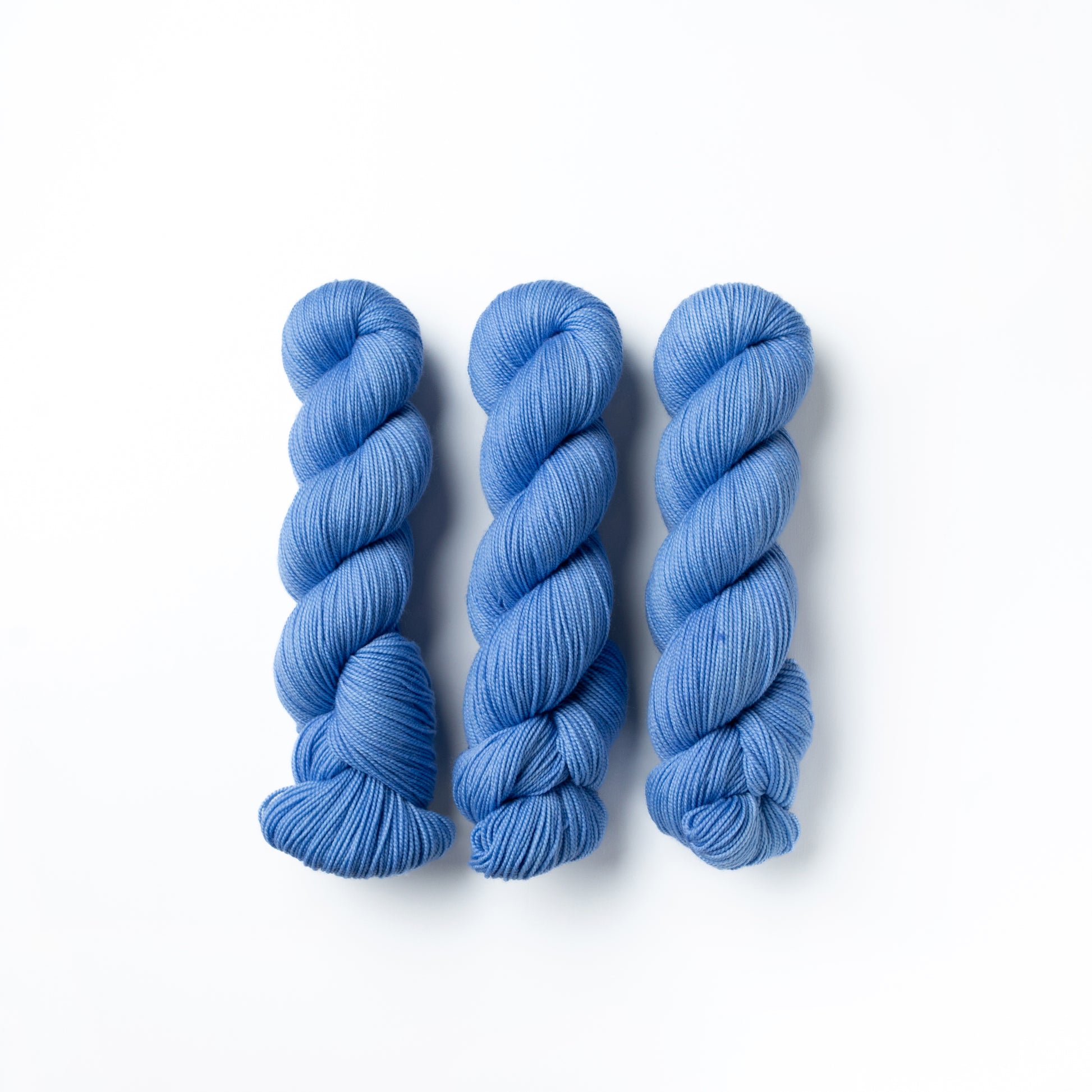 blue hand dyed yarn