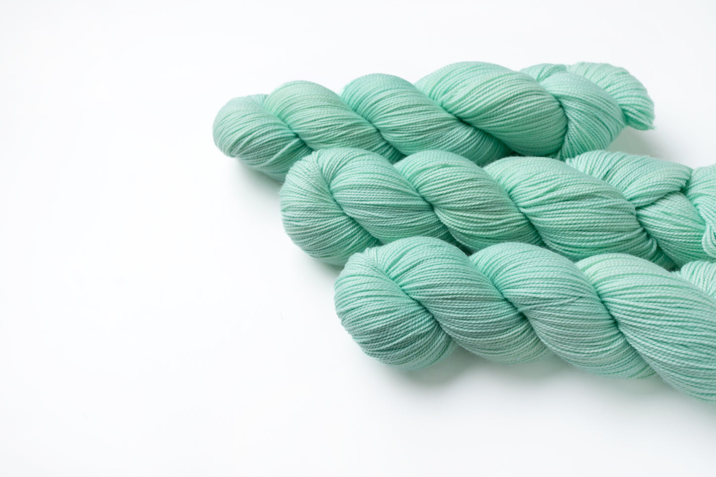 pale green hand dyed yarn