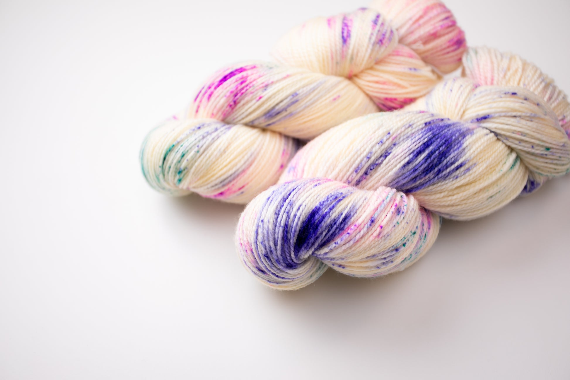 colorful hand dyed yarn