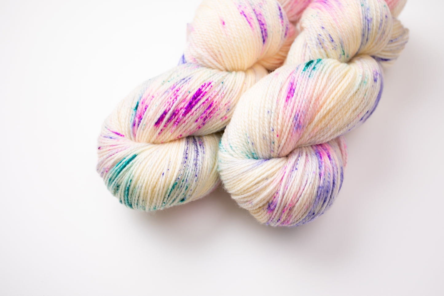 white hand dyed yarn