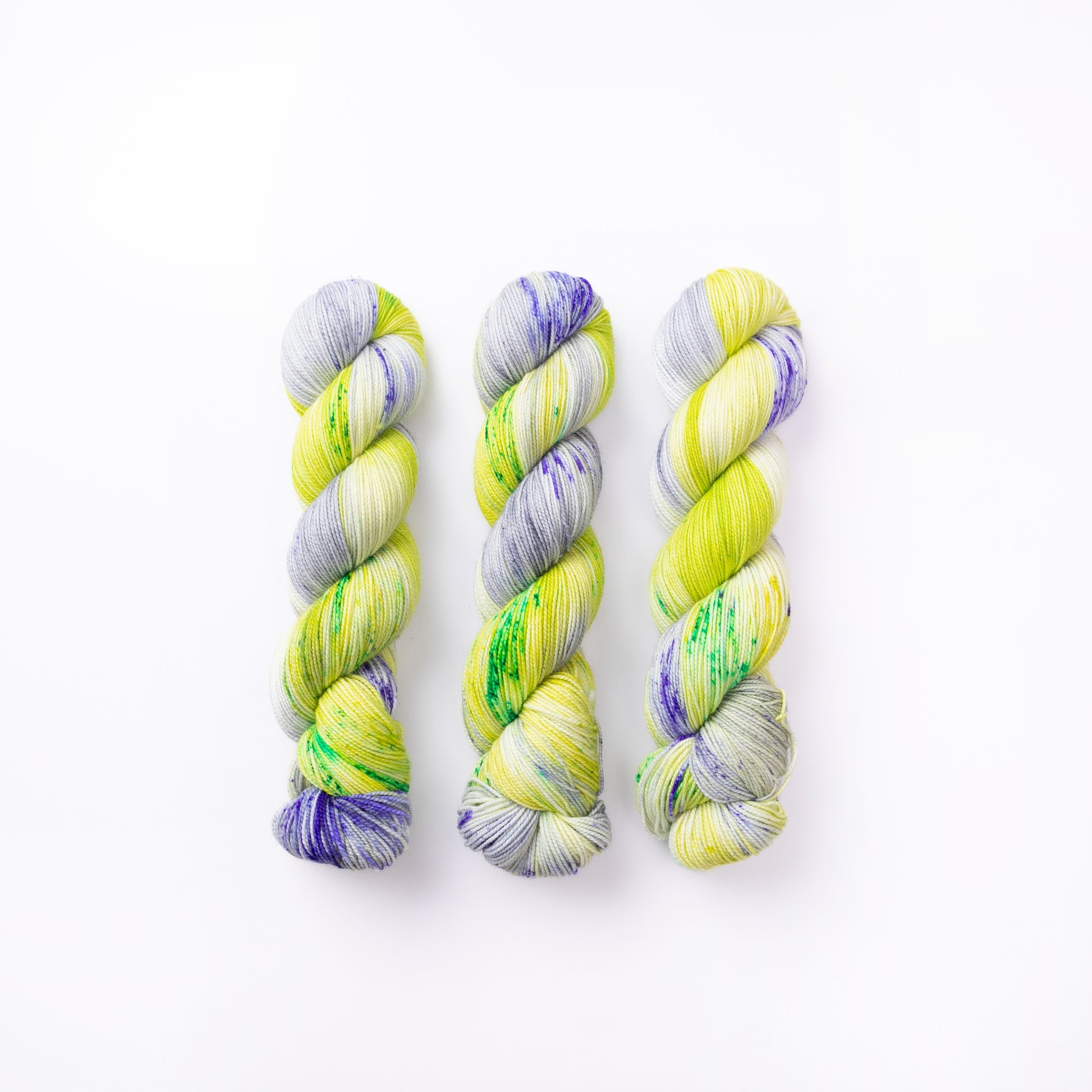 colorful hand dyed yarn