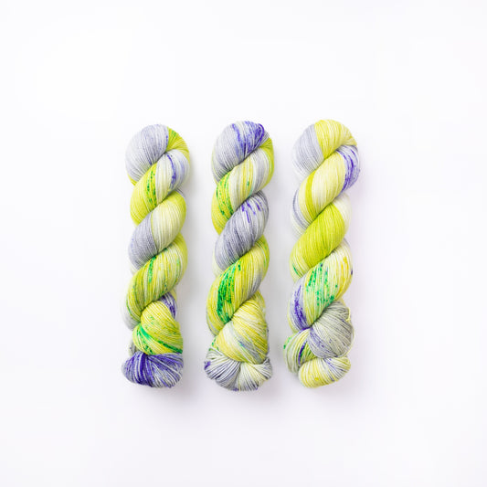 colorful hand dyed yarn