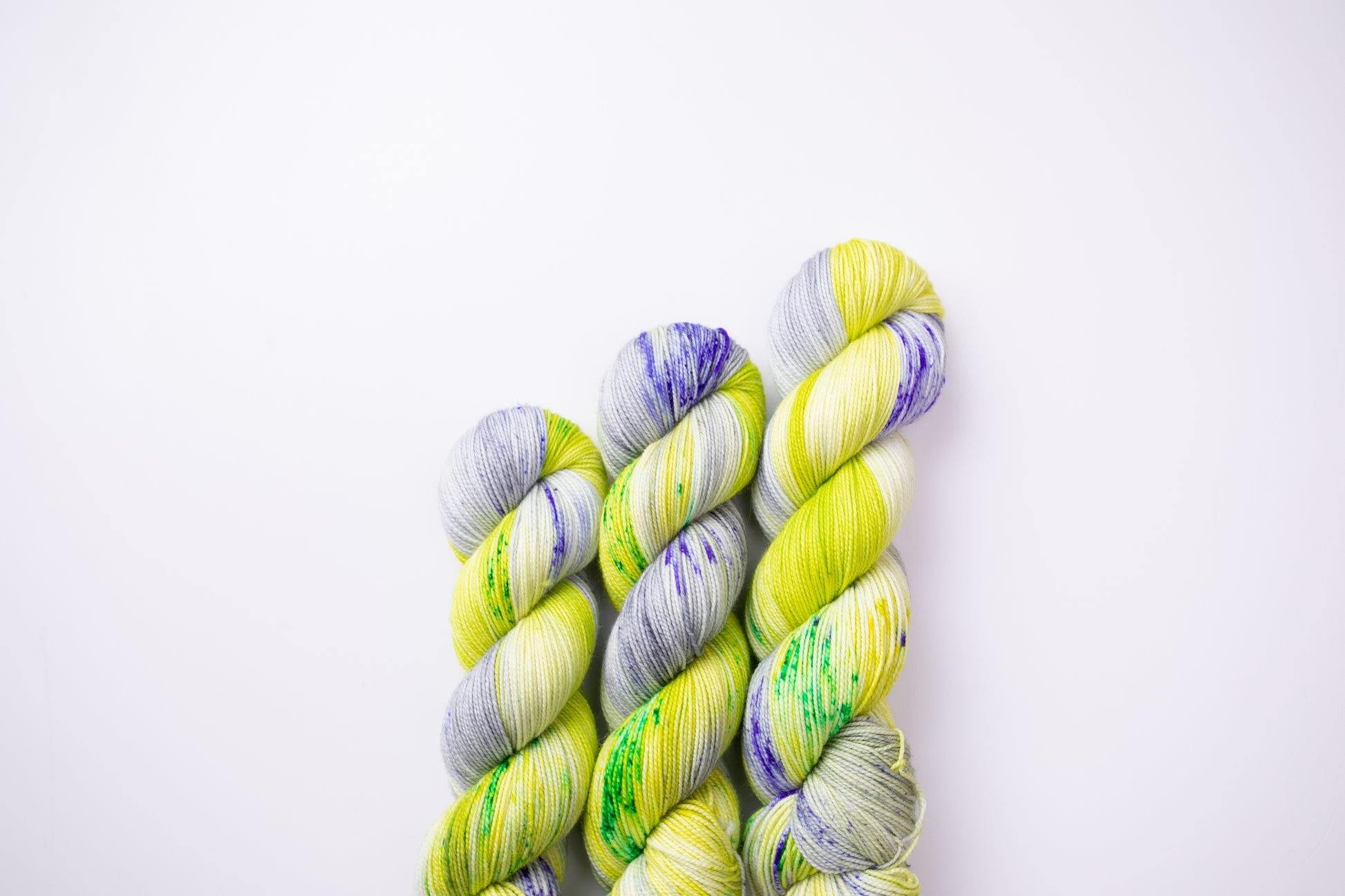 colorful hand dyed yarn