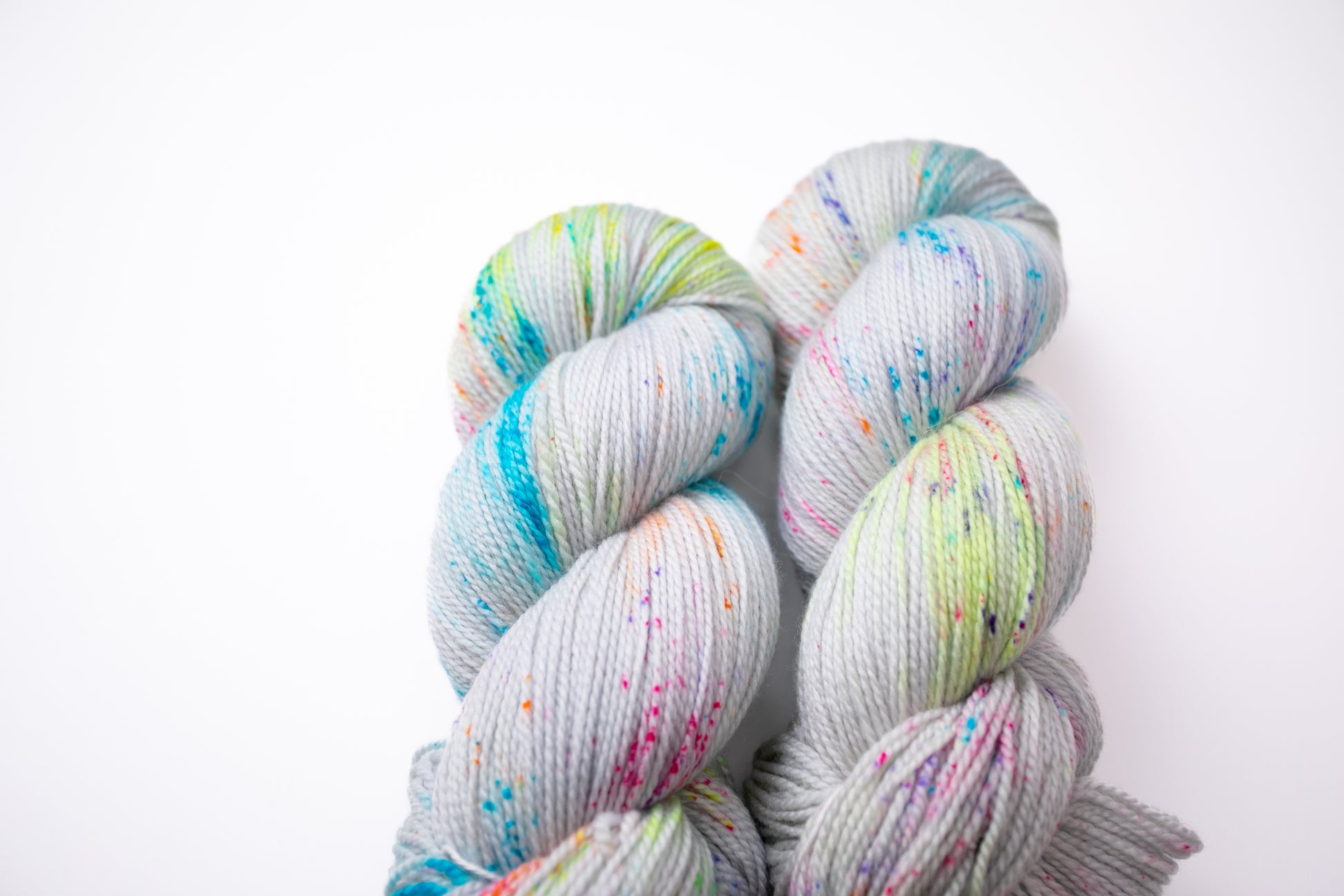 colorful hand dyed yarn