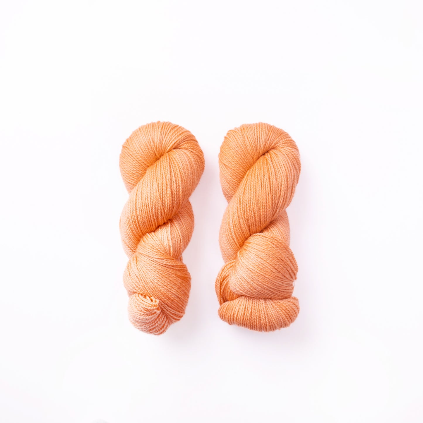 orange hand dyed yarn