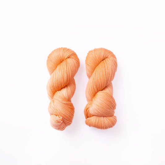 orange hand dyed yarn