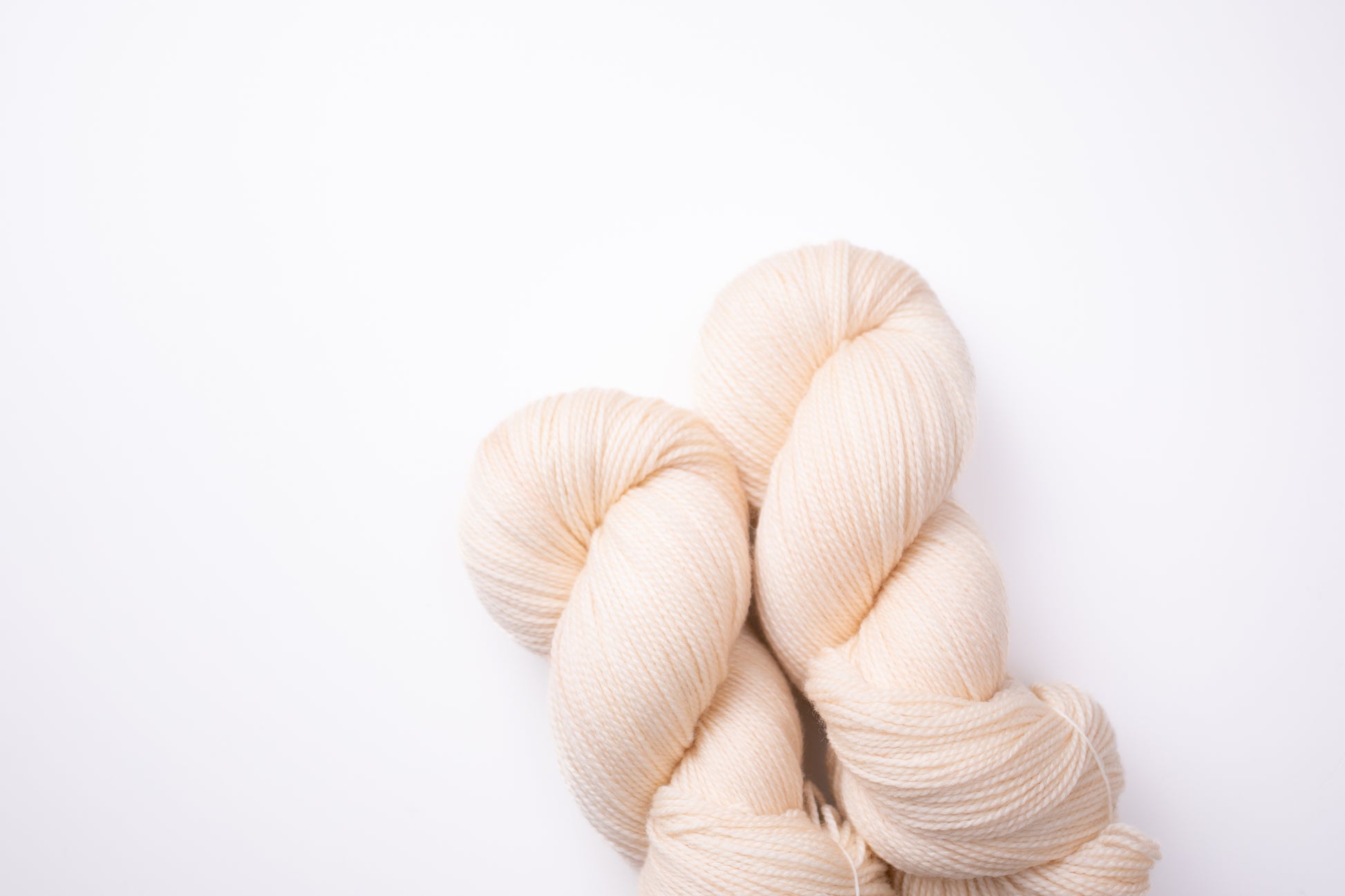 white hand dyed yarn