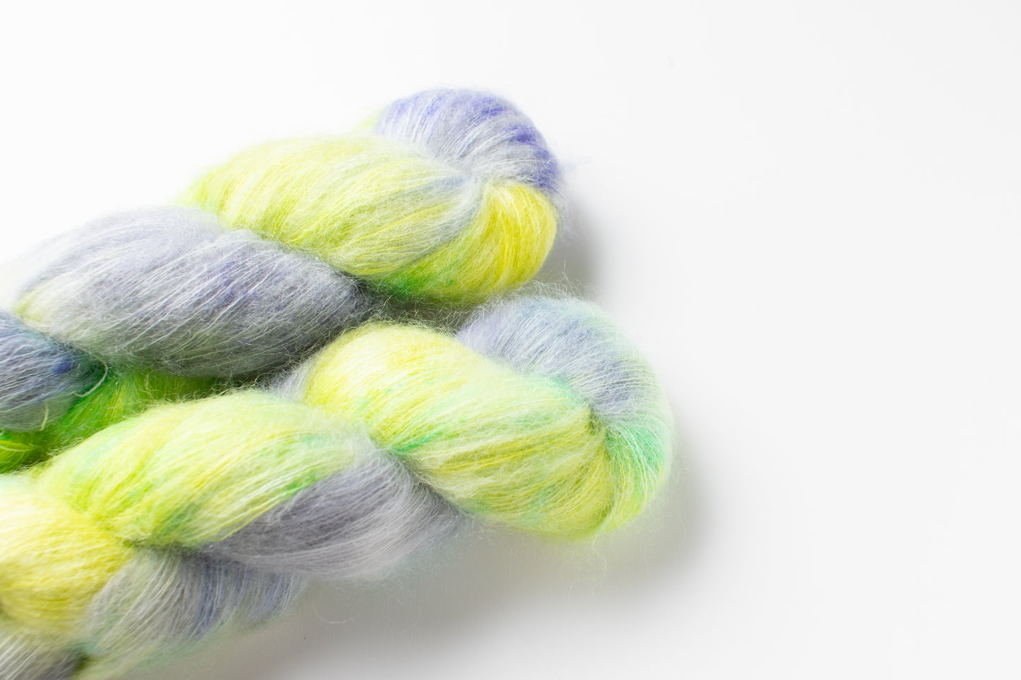 colorful hand dyed yarn mohair