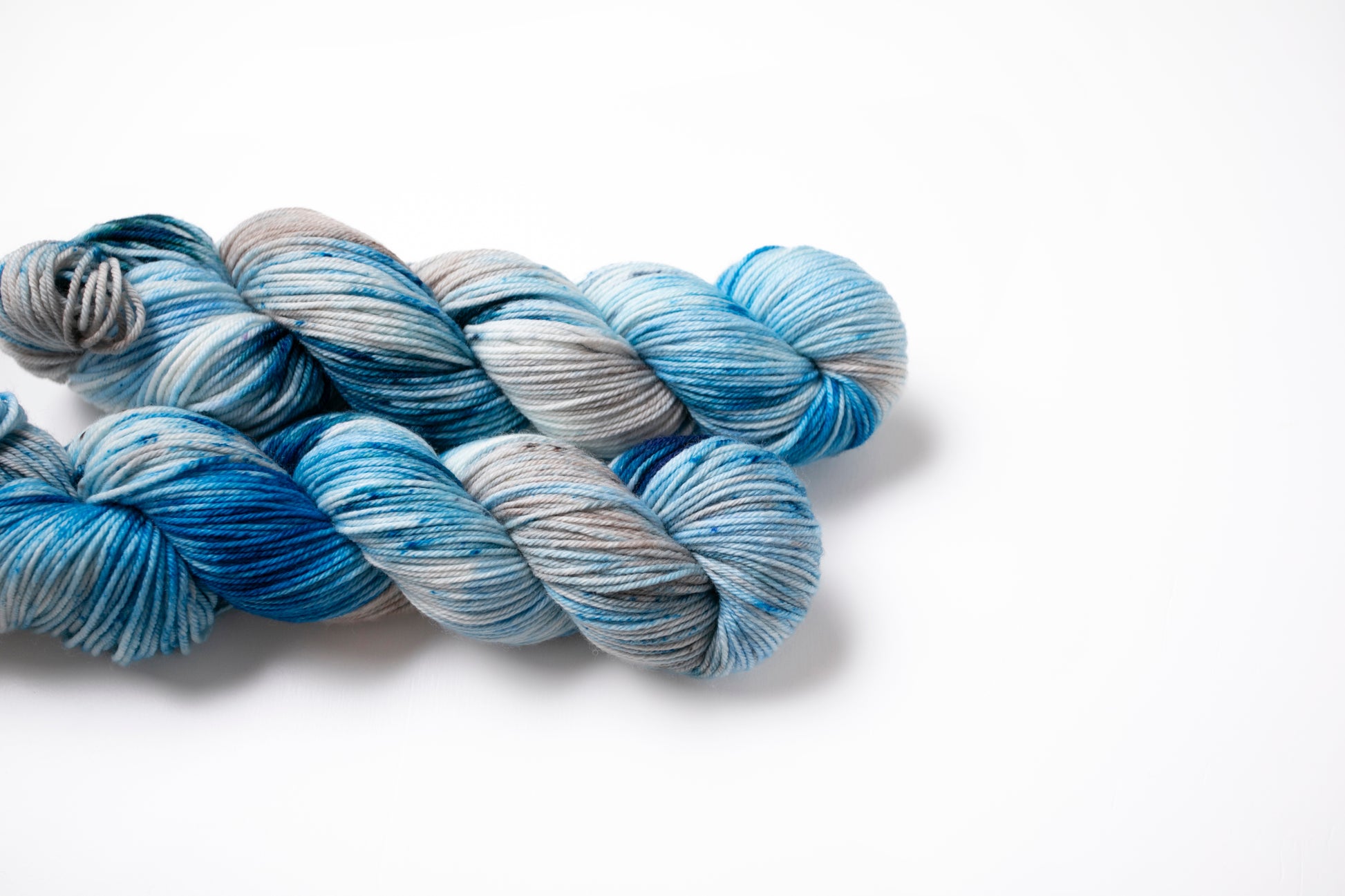 blue hand dyed yarn