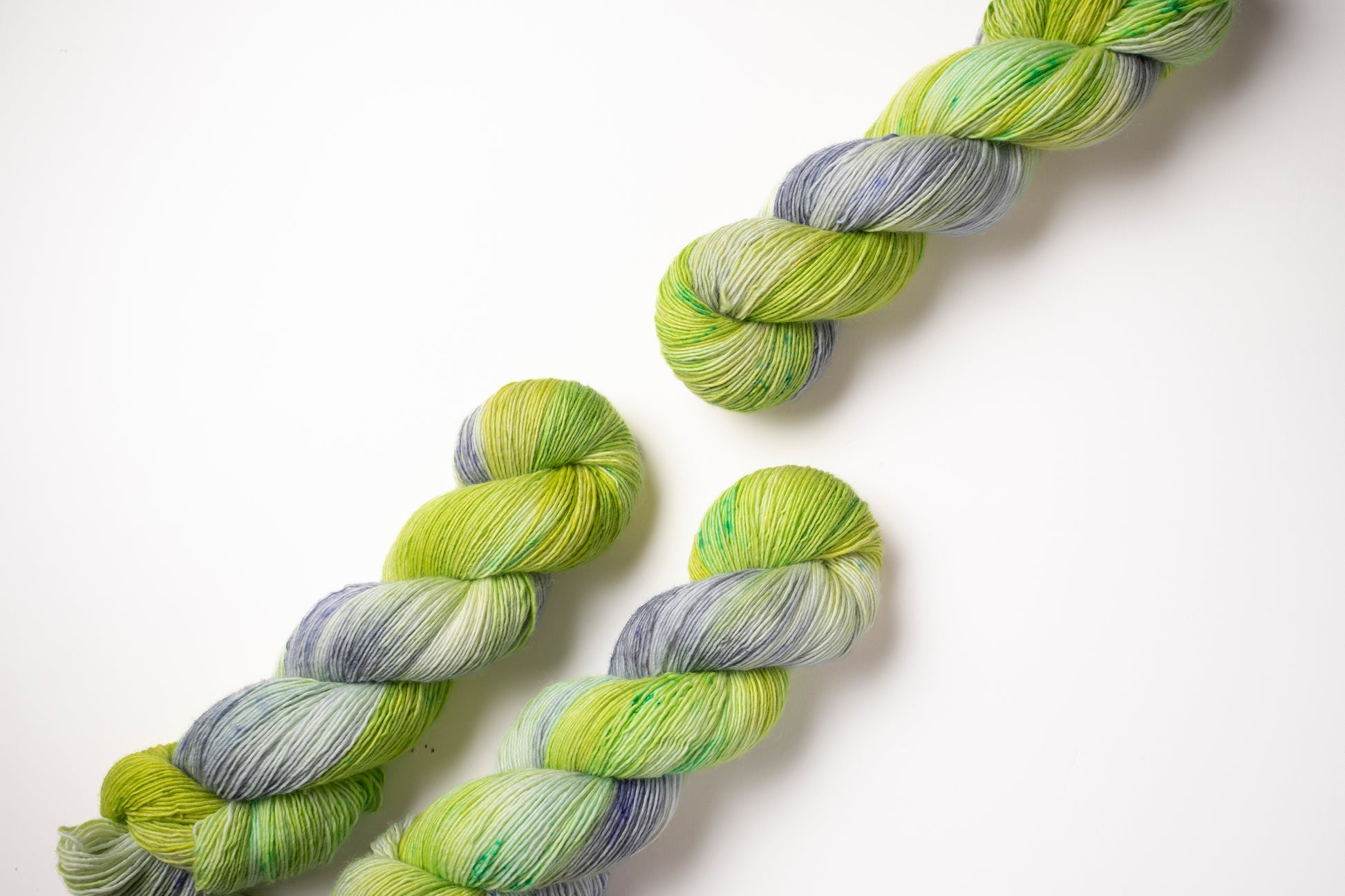 green yellow hand dyed yarn