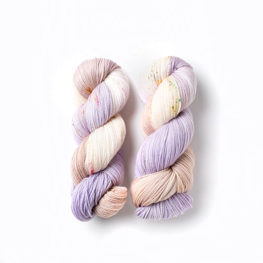 Purple hand-dyed yarn