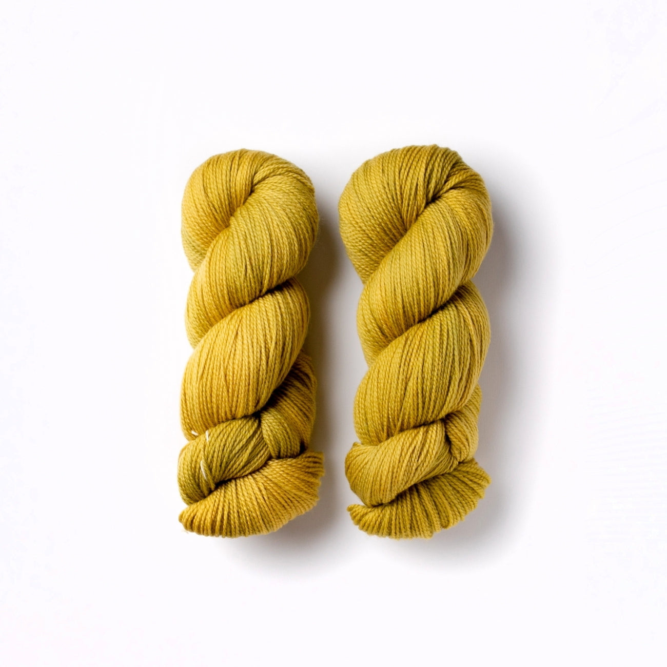 Yellow hand dyed yarn