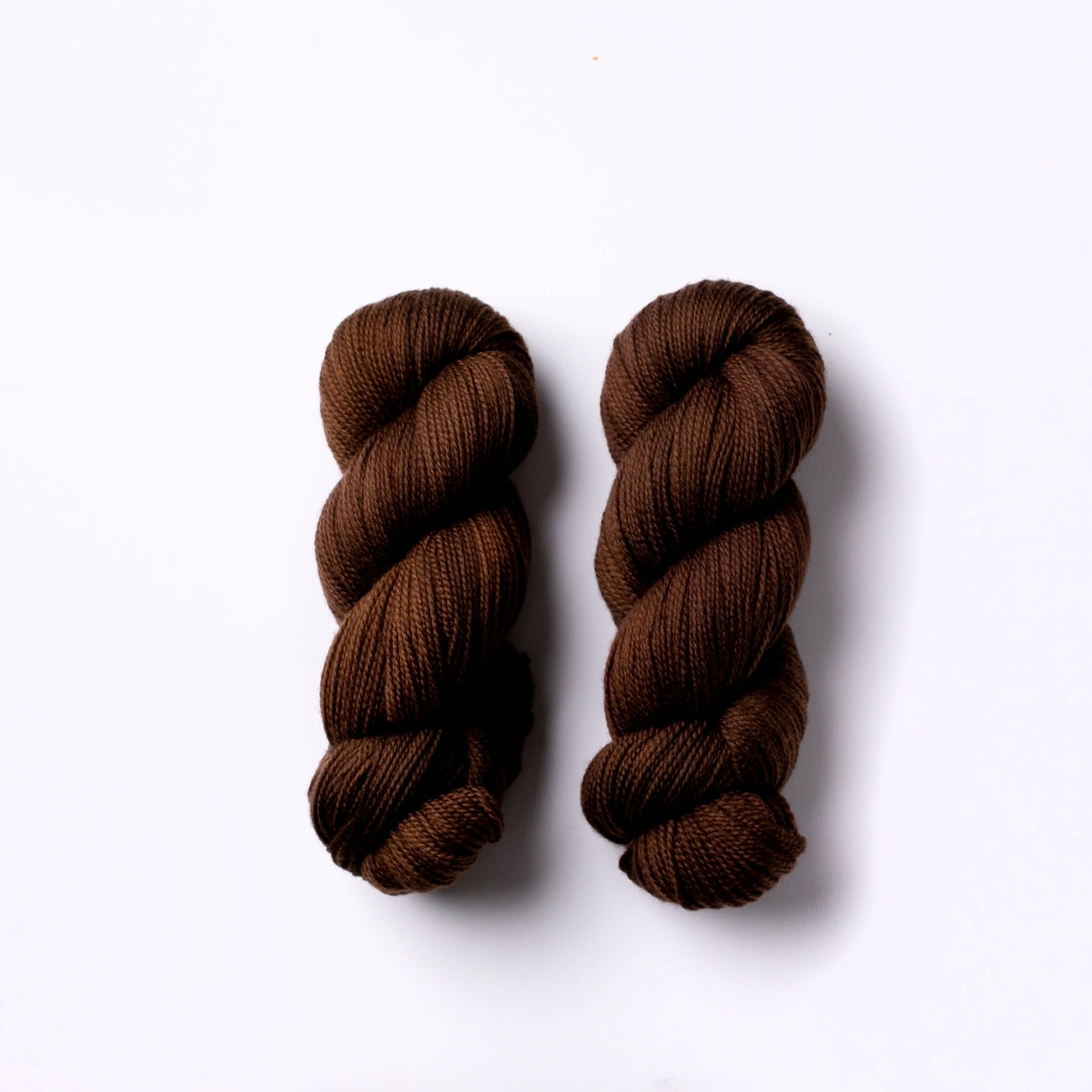 Brown hand dyed yarn