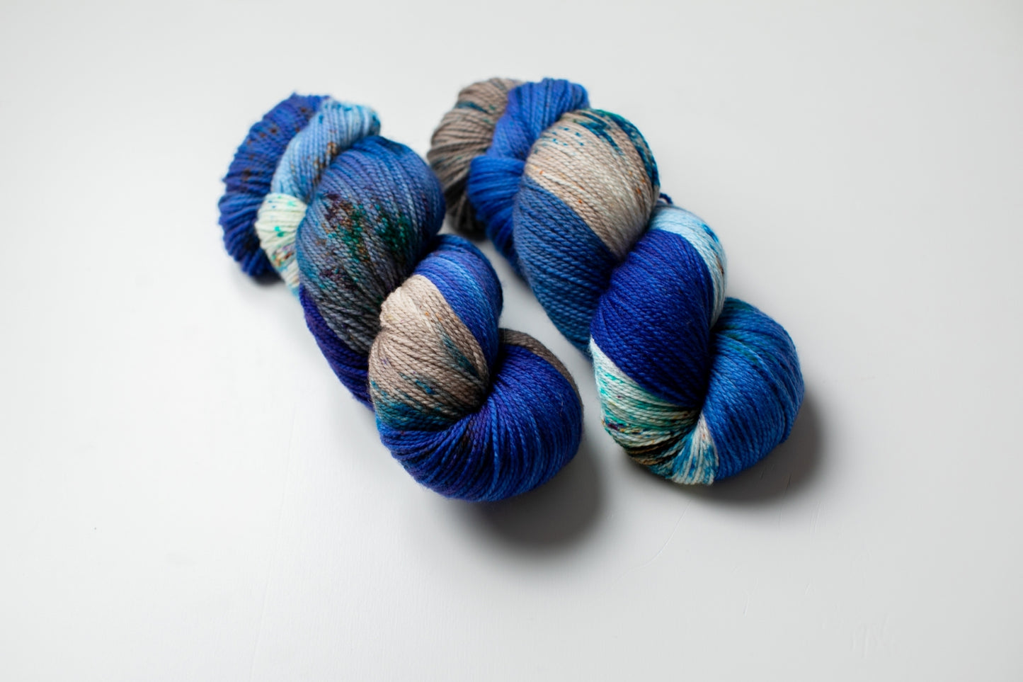 blue hand dyed yarn